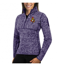 Ottawa Senators Antigua Women's Fortune Zip Pullover Sweater Purple