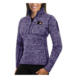 Philadelphia Flyers Antigua Women's Fortune Zip Pullover Sweater Purple