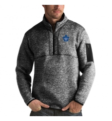 Men's Toronto Maple Leafs Antigua Fortune Quarter-Zip Pullover Jacket Charcoal