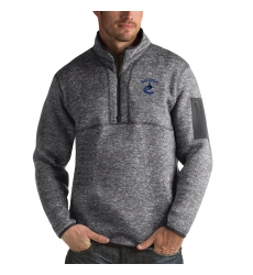 Men's Vancouver Canucks Antigua Fortune Quarter-Zip Pullover Jacket Black