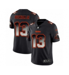 Men Cleveland Browns #13 Odell Beckham Jr. Black Smoke Fashion Limited Jersey