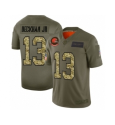 Men's Cleveland Browns #13 Odell Beckham Jr. 2019 Olive Camo Salute to Service Limited Jersey