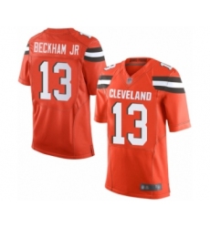 Men's Odell Beckham Jr. Elite Orange Nike Jersey NFL Cleveland Browns #13 Alternate