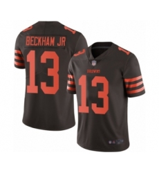 Men's Odell Beckham Jr. Limited Brown Nike Jersey NFL Cleveland Browns #13 Rush Vapor Untouchable
