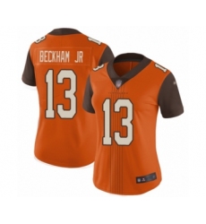 Women's Cleveland Browns #13 Odell Beckham Jr. Limited Orange City Edition Football Jersey