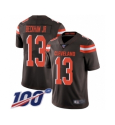 Youth Cleveland Browns #13 Odell Beckham Jr. 100th Season Brown Team Color Vapor Untouchable Limited Player Football Jersey