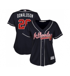Women's Atlanta Braves #20 Josh Donaldson Replica Blue Alternate Road Cool Base Baseball Jersey