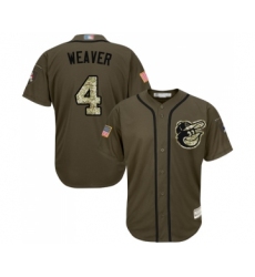 Youth Baltimore Orioles #4 Earl Weaver Authentic Green Salute to Service Baseball Jersey
