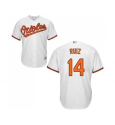 Youth Baltimore Orioles #14 Rio Ruiz Replica White Home Cool Base Baseball Jersey
