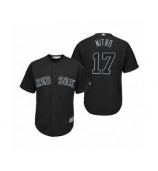 Men's Boston Red Sox #17 Nathan Eovaldi Nitro Black 2019 Players Weekend Replica Jersey