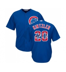 Men's Chicago Cubs #20 Brandon Kintzler Authentic Royal Blue Team Logo Fashion Cool Base Baseball Jersey