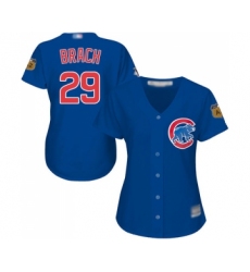Women's Chicago Cubs #29 Brad Brach Authentic Royal Blue Alternate Baseball Jersey