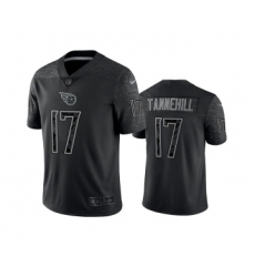 Men's Tennessee Titans #17 Ryan Tannehill Black Reflective Limited Stitched Football Jersey