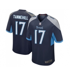 Men's Tennessee Titans #17 Ryan Tannehill Game Navy Blue Team Color Football Jersey