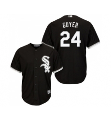 Men's Chicago White Sox #24 Brandon Guyer Replica Black Alternate Home Cool Base Baseball Jersey