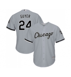 Men's Chicago White Sox #24 Brandon Guyer Replica Grey Road Cool Base Baseball Jersey