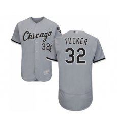 Men's Chicago White Sox #32 Preston Tucker Grey Road Flex Base Authentic Collection Baseball Jersey