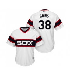 Youth Chicago White Sox #38 Ryan Goins Replica White 2013 Alternate Home Cool Base Baseball Jersey