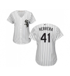 Women's Chicago White Sox #41 Kelvin Herrera Replica White Home Cool Base Baseball Jersey