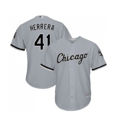 Youth Chicago White Sox #41 Kelvin Herrera Replica Grey Road Cool Base Baseball Jersey