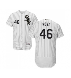 Men's Chicago White Sox #46 Ivan Nova White Home Flex Base Authentic Collection Baseball Jersey