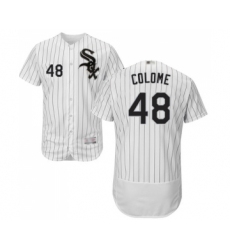 Men's Chicago White Sox #48 Alex Colome White Home Flex Base Authentic Collection Baseball Jersey