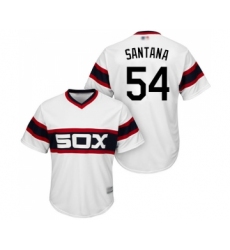 Men's Chicago White Sox #54 Ervin Santana Replica White 2013 Alternate Home Cool Base Baseball Jersey