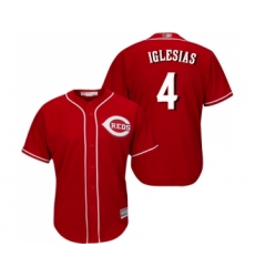 Youth Cincinnati Reds #4 Jose Iglesias Replica Red Alternate Cool Base Baseball Jersey