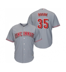 Men's Cincinnati Reds #35 Tanner Roark Replica Grey Road Cool Base Baseball Jersey