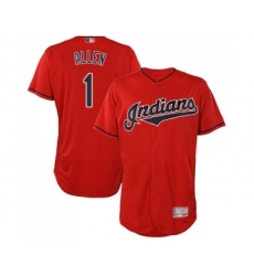 Men's Cleveland Indians #1 Greg Allen Scarlet Alternate Flex Base Authentic Collection Baseball Jersey