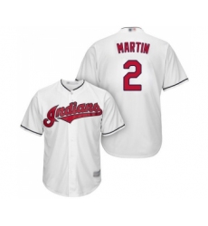 Men's Cleveland Indians #2 Leonys Martin Replica White Home Cool Base Baseball Jersey