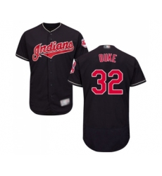 Men's Cleveland Indians #32 Zach Duke Navy Blue Alternate Flex Base Authentic Collection Baseball Jersey