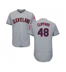 Men's Cleveland Indians #48 Tyler Clippard Grey Road Flex Base Authentic Collection Baseball Jersey