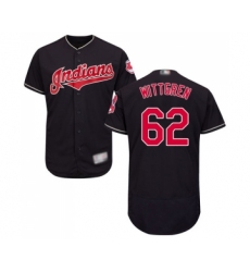 Men's Cleveland Indians #62 Nick Wittgren Navy Blue Alternate Flex Base Authentic Collection Baseball Jersey