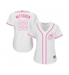 Women's Cleveland Indians #62 Nick Wittgren Replica White Fashion Cool Base Baseball Jersey