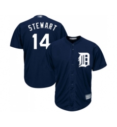 Youth Detroit Tigers #14 Christin Stewart Replica Navy Blue Alternate Cool Base Baseball Jersey