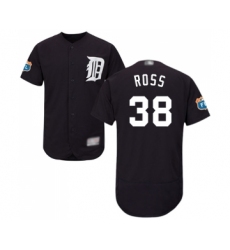 Men's Detroit Tigers #38 Tyson Ross Navy Blue Alternate Flex Base Authentic Collection Baseball Jersey