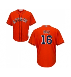 Youth Houston Astros #16 Aledmys Diaz Authentic Orange Alternate Cool Base Baseball Jersey