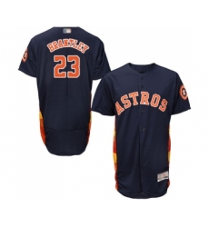 Men's Houston Astros #23 Michael Brantley Navy Blue Alternate Flex Base Authentic Collection Baseball Jersey