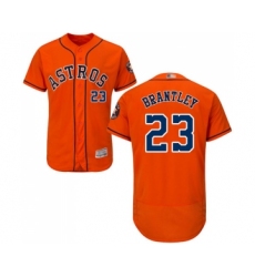 Men's Houston Astros #23 Michael Brantley Orange Alternate Flex Base Authentic Collection Baseball Jersey
