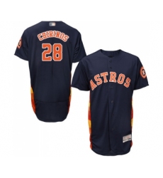 Men's Houston Astros #28 Robinson Chirinos Navy Blue Alternate Flex Base Authentic Collection Baseball Jersey
