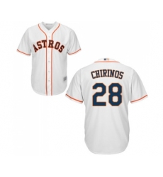 Men's Houston Astros #28 Robinson Chirinos Replica White Home Cool Base Baseball Jersey