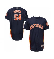 Men's Houston Astros #54 Roberto Osuna Navy Blue Alternate Flex Base Authentic Collection Baseball Jersey