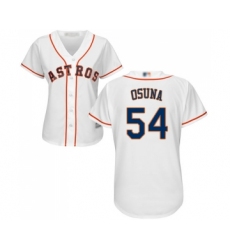 Women's Houston Astros #54 Roberto Osuna Authentic White Home Cool Base Baseball Jersey