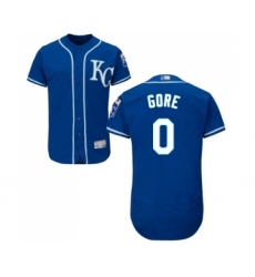 Men's Kansas City Royals #0 Terrance Gore Royal Blue Alternate Flex Base Authentic Collection Baseball Jersey