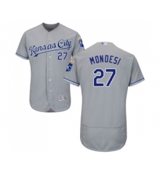 Men's Kansas City Royals #27 Adalberto Mondesi Grey Road Flex Base Authentic Collection Baseball Jersey