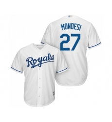 Men's Kansas City Royals #27 Raul Mondesi Replica White Home Cool Base Baseball Jersey
