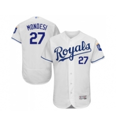Men's Kansas City Royals #27 Raul Mondesi White Flexbase Authentic Collection Baseball Jersey