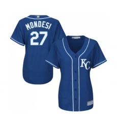 Women's Kansas City Royals #27 Raul Mondesi Authentic Blue Alternate 2 Cool Base Baseball Jersey