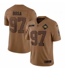 Men's San Francisco 49ers #97 Nick Bosa Nike Brown 2023 Salute To Service Limited Jersey
